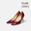 2024AW：iCoN COLORS：ポインテッドトゥ エナメル パンプス（C76531）ワインE/mamian（マミアン）