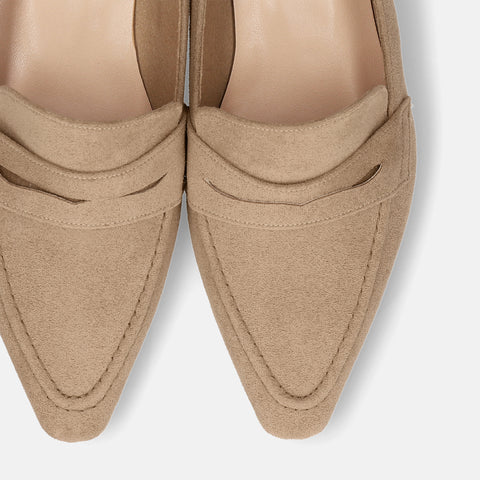 予約：2026SS：スクエアトゥローファー（m18016）ベージュS/mamian（マミアン）