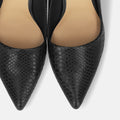 2025AW：サイドコンシャス デザイン パンプス（m45007）ブラックリザード/mamian（マミアン）