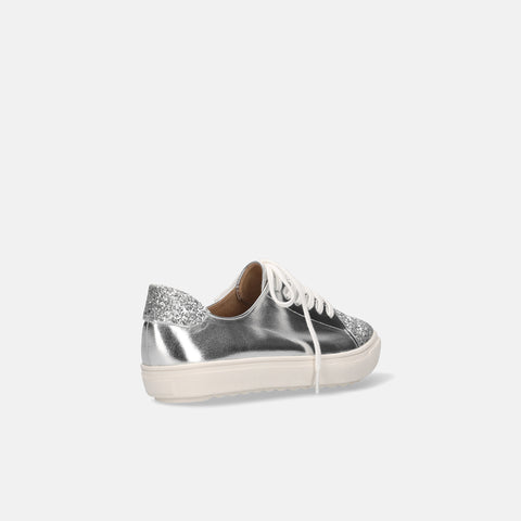 予約：グリッターコンビ スニーカー（m1004）シルバー/C