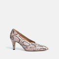 50%OFF：甲深 センターシーム パンプス（7216）パイソン柄/mamian（マミアン）