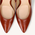 ラストワン50%OFF：ポインテッドトゥ パンプス（m81001）ブリックレッド/mamian（マミアン）